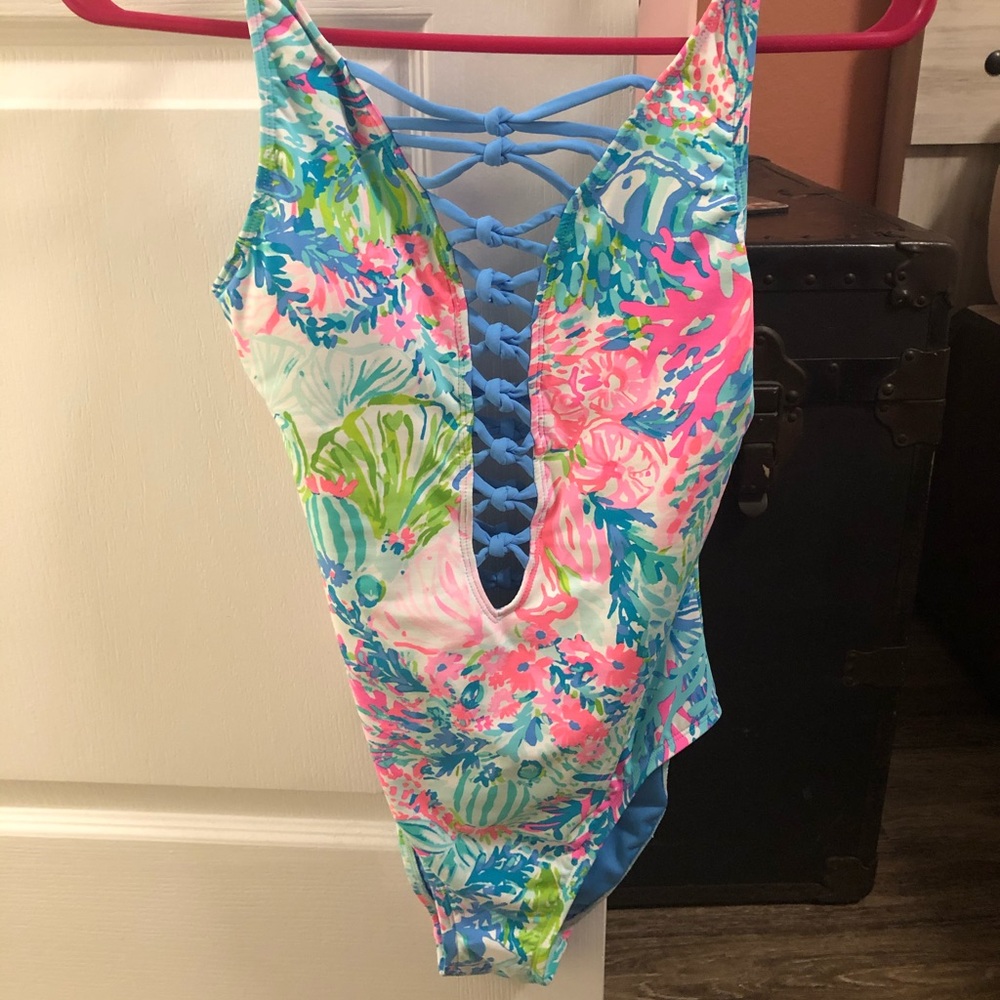 NWT Lilly Pulitzer Isle Lattice One-Piece Size 0